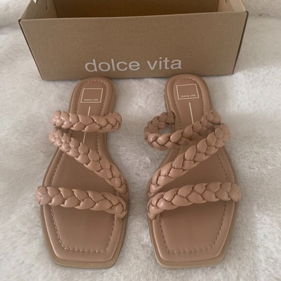 Dolce Vita Iman Braided Slide Sandals in Beige Size 8.5 NWT - Picture 2 of 7